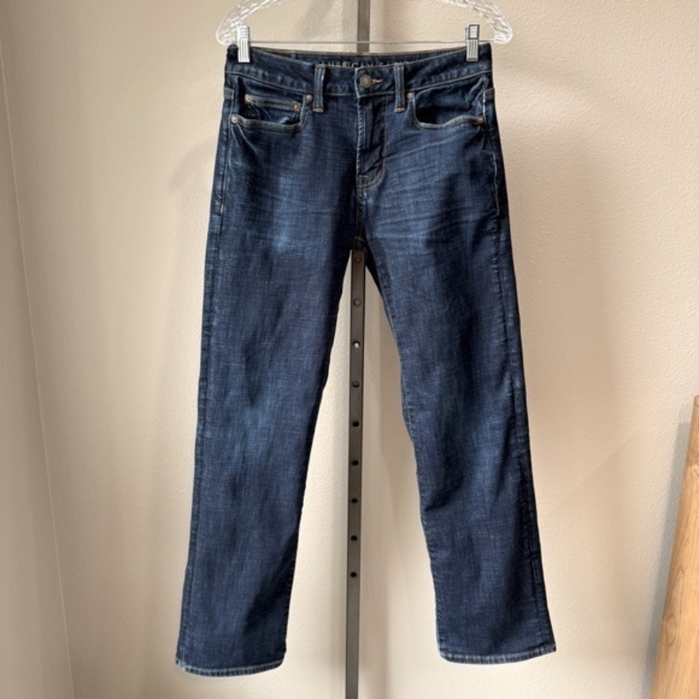 American Eagle 🦅 classic bootcut men’s dark wash jeans size 28/32